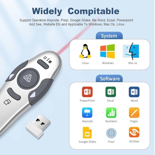 QUI Presenter Remote USB A Bundle | One Purple & One Silver