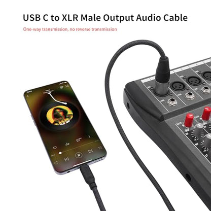 24Bit/96Khz USB c to XLR Male Audio Cable,USB C Smartphone/Laptop to XLR Male Output Cable for Amplifier, Speaker, Mixer Console, etc 3.3 FT - color: 3.3Feet