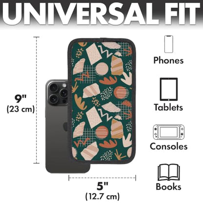 Airplane Phone Holder - Foldable Phone Stand for Plane Travel | Aluminum Build, 9 x 5 in. Boho Green, Tabletop Mount Desk, Plane Tray Seat back, Treadmill, Fits iPhone Cell Phone - color: Boho Green, size: Large
