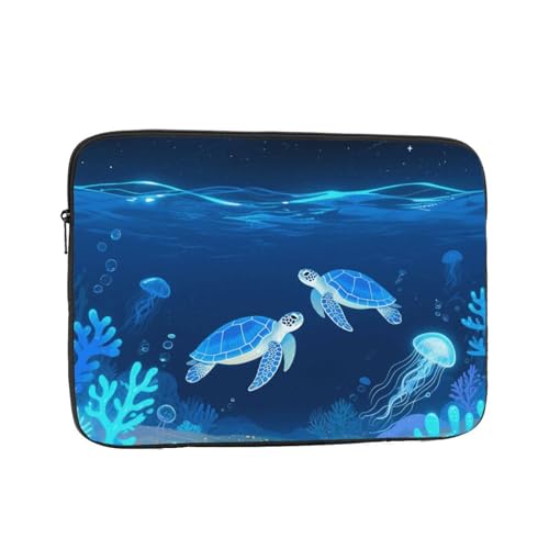 360° Protective Laptop Sleeve Case Shockproof Laptop Cover Blue Turtle Briefcase Carrying Computer Bag 15 inch - size: 15 inch