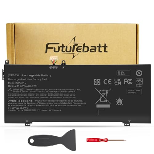 CP03XL Battery Replacement for HP Spectre X360 13 13-ae0xx 13-ae013dx 13-ae014dx 13-ae011dx 13-ae012dx 13-ae000 13-ae049ng 13-ae040ng 13-ae006no 13-ae001ng Series 929066-421 929072-855 CPO3XL - size: CP03XL 12.8 6.6 0.7 in