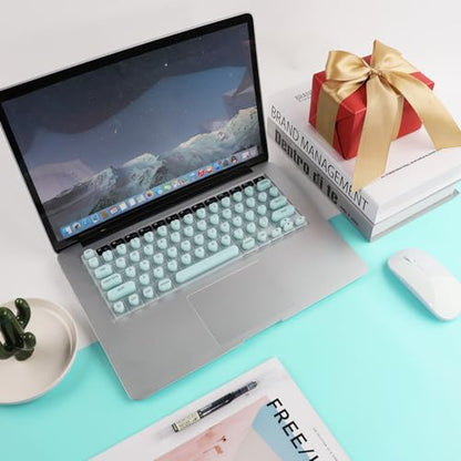 Allinside Keyboard Cover for Long Nails, Compatible with MacBook Neo A18 Pro & MacBook Pro 13/14/16 (2021–2024) & MacBook Air 13/15 (2020–2024), Raised Heart-Shaped Silicone Skin, Mint Green - color: Mint Green