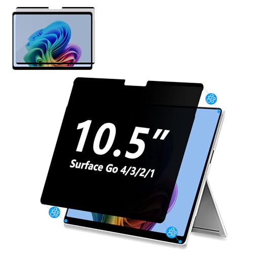 Megoo Privacy Screen Protector for Surface Go 4/3/2/1 10.5 Inch, Anti-Spy, Anti-Glare, Blue Light & UV Blocking, Magnetic Nano Technology, Removable Design - size: Go 4/3/2/1 10.5"