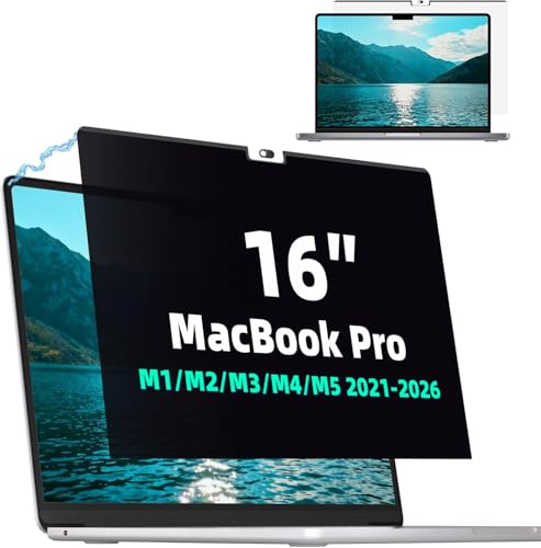Magnetic Privacy Screen for MacBook Pro 16 Inch (2021-2026, M1, M2, M3, M4 ，M5),Removable Anti Glare Blue Light Filter for Mac 16.2In Laptop Privacy Filter Shield Protector - size: MacBook Pro 16 Inch