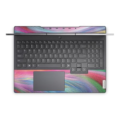 Glossy Glitter Laptop Skin Compatible with Lenovo Legion 5 Gaming Laptop (15IRX9) 2024 - Rainbow Waves - Premium 3M Vinyl Protective Wrap Decal Cover - Easy to Apply | Crafted in the USA - color: Rainbow Waves, size: Legion 5 Gaming (15IRX9) 2024 Full Cov