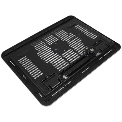 Levemolo Silent Laptop Cooling Pad with Anti-Slip Bracket USB Powered Cooling Fan for Gaming and Office Use Black Heat Dissipation Base for Notebooks