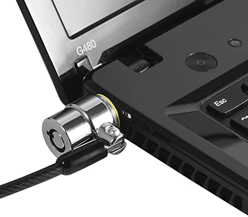 Laptop Cable Lock, Hardware Security Cable Lock with Keys, Anti Theft Combination Lock Compatible with Laptop Monitor Tablet Surface Projector and Other Electronic Devices (1 Pack) - size: 1 Pack