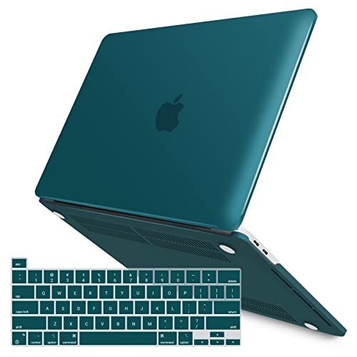 IBENZER Compatible with MacBook Pro 13 Inch Case M2 M1 2026 2025 2024 2023 2022 A2338 A2289 A2251 A2159 A1989 A1706 A1708, Hard Shell Case & Keyboard Cover for Mac Pro 13, Quezhal Green, T13QUGN+1 - color: Quezhal Green
