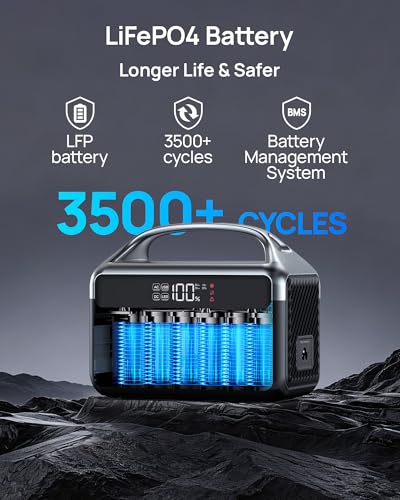 DaranEner Portable Power Station, 300W (Surge 600W) 192Wh Power Bank with 110V AC Outlet, LiFePO4 Battery for Home Emergency, Camping, Travel,& Outdoor Electronics(Option Solar Generator)