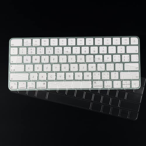 Keyboard Cover for iMac Magic Keyboard Without Touch ID A2450 A3203 | TPU Transparent Waterproof Keyboard Skin Protector - color: Magic Keyboard without Touch ID A2450