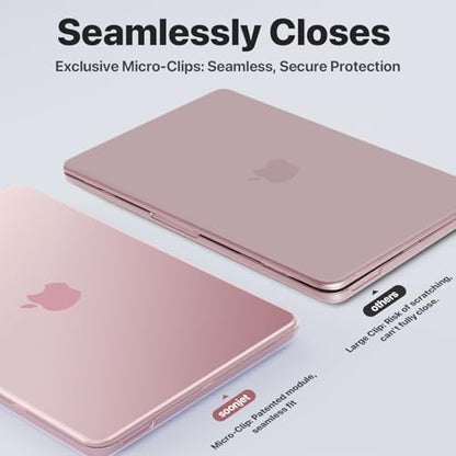 Soonjet Compatible with MacBook Neo Case 13 inch 2026 Release Model A3404,Seamlessly Closes&Fingerprints-Resistant Protective Hard Shell Cover,Great for Work Travel Study Daily Use (Blush Clear) - color: Blush Clear