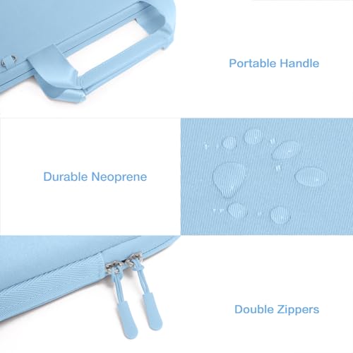 MOSISO 15 inch Laptop Case, 15 inch Laptop Sleeve Carrying Case | Compatible with MacBook Air 15 inch M5 M4 M3 M2 2026-2023, Dell XPS with Handle&Detachable Small Case, Air Blue - color: Air Blue, size: 15 inch