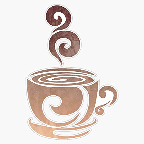 Watercolor Coffee Vinyl Waterproof Sticker Decal Car Laptop Wall Window Bumper Sticker 5"