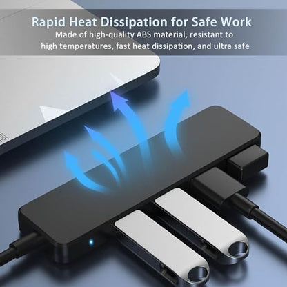 USB 3.0 Hub, VIENON USB Hub with 4 USB 3.0 Female Ports, USB Splitter USB Extender for PC, Laptop, Flash Drive, HDD, Console, Printer, Camera,Keyborad, Mouse-2ft - size: 2FT
