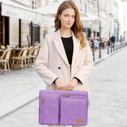 MOSISO 360 Protective Laptop Case 14 inch, 14 inch Laptop Sleeve Compatible with HP Lenovo Dell ASUS Acer, HP, Dell Latitude, Lenovo, Side Open Carrying Case with 4 Zipper Pockets&Handle, Lilac - color: Lilac, size: 14 inch
