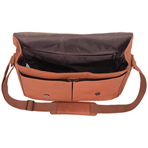 Kenneth Cole REACTION Colombian Leather Slim Single Compartment - color: Cognac