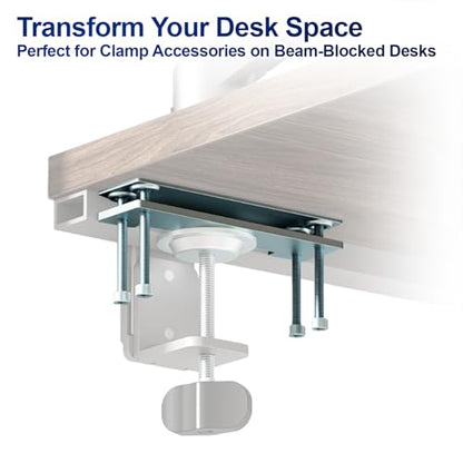 Pugala Computer Under Desk Clamp Mount, Under Table Metal Desk Accessories, Suitable for Different Tables, Adjustable