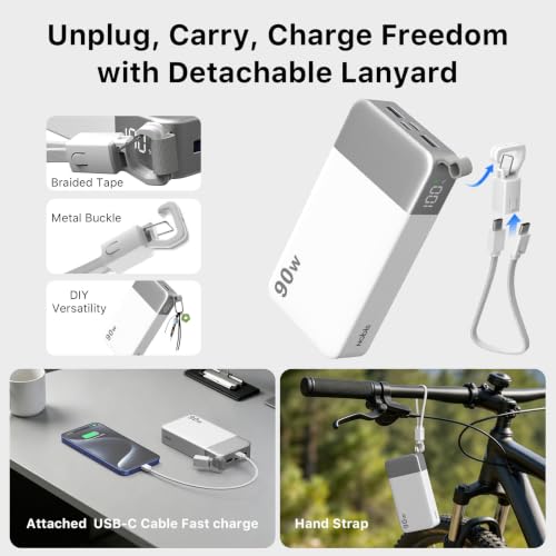 NOBIS Power Bank 90W 20000mAh Laptop Portable Charger - color: White