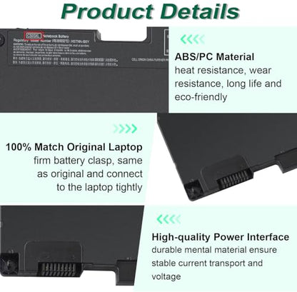 CS03XL Laptop Battery for HP EliteBook 840 850 755 745 G3 G4 ZBook 15u G3 | ZBook 15u G4 Series 800513-001 800231-1C1 800513-001 CS03 CS03046XL HSTNN-IB6Y HSTNN-UB6S HSTNN-I33C-4