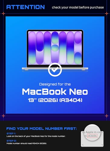 SUPCASE for MacBook Neo 13 Inch Case with Stand 2026 (Unicorn Beetle Pro), Model A3404 (A18 Pro Chip) Military-Grade Protection Heavy Duty Hard Shell Protective Cover for MacBook Neo 13", Black - size: MacBook Neo 13"