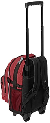 Everest 5045 Deluxe Wheeled Backpack, Burgundy, One Size - color: Burgundy