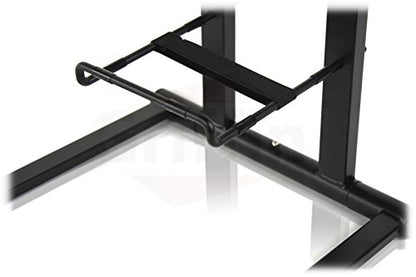 Fat Toad Folding DJ Laptop Stand (QuickNEST Series) with Sub-Tray Shelf – TableTop Rack For Mixer, iPad, Controller, Tablet, Stage Booth or Studio Use