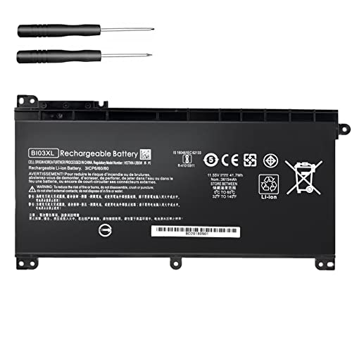 BI03XL Battery Compatible with HP Pavilion X360 M3-U 13-U M3-U001DX Laptop | For 13-U100TU 13-U118TU Stream 14-AX 14-ax010nr 14-ax020wm 14-ax030wm TPN-W118 Laptop ON03XL HSTNN-LB7P HSTNN-UB6W 843537-541