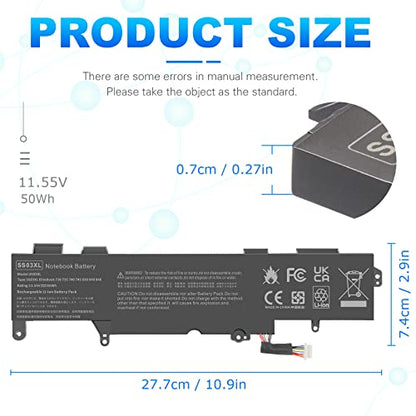 Futurebatt SS03XL Battery 933321-855 for Hp EliteBook 840 g6,EliteBook 730 735 740 745 830 836 840 846 G5 ZBook 14U G5 G6 Series SS03050XL-PL 932823-171 HSN-113C-4 932823-421 HSN-112C HSTNN-IB8C - size: SS03XL