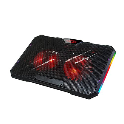 axGear Laptop Cooling Pad for 11-17 Notebook Laptop Cooler RGB LED Light Quiet Fan