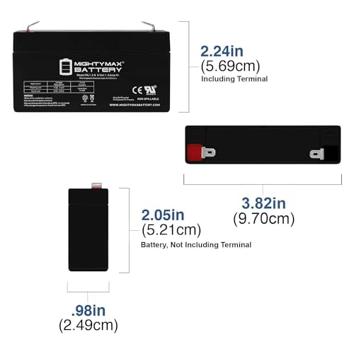 ML1.3-6 - 6 Volt 1.3 AH, F1 Terminal, Rechargeable SLA AGM Battery
