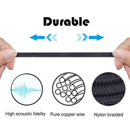 NewFantasia USB C to 3.5mm Audio Cable Compatible with Skullcandy Hesh Crusher Headphone, Remote Volume Mic Compatible with iPhone 17/ Air /16/15/iPad