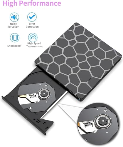 External CD DVD Drive,8 in 1 USB 3.0 and Type-C Disc Reader Writer Burner Player,Slim and Portable CD DVD +/-RW Optical Drive for PC Laptop Desktop MacBook Mac Windows Linux OS Apple - style: 8 in 1