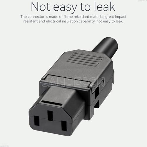 2Pack 3 Pin Terminal Quick Connectors, 10A 250V IEC320 C13 Female Inline Power Plug Adapter Socket Connector - style: C13 Female