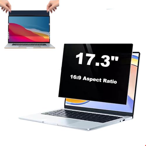17.3 Inch Laptop Privacy Screen Protector Designed for HP Envy/Dell/Asus/Acer/Samsung/Lenovo,Matte Eye Protection Anti Glare Anti peep Film for All 17.3" with 16:9 Aspect Ratio Laptop - size: 17.3 Inch (16:9 Aspect Ratio)