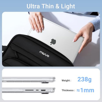 MOSISO Compatible with MacBook Pro 14 inch Case M5 M4 M3 M2 M1 2026-2021 | Enhanced Shock-Absorbing Perimeter Matte Hard Case, A3427 A3426 A3434 A3112 A3185 A3401 A2918 A2992 A2779 A2442, Matte Clear - color: Matte Clear