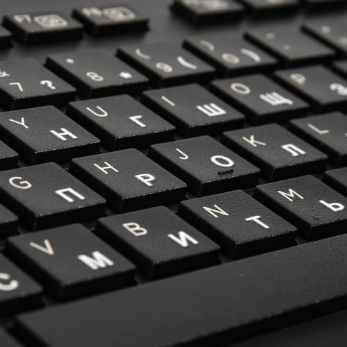 2PCS Ukrainian Keyboard Letter Stickers: Ukraine Keyboard Letters Replacement Sticker, Borderless Characters Alphabet for Laptop Computer PC Desktop, Peel-Off Film, Leave Letters - size: Ukrainian