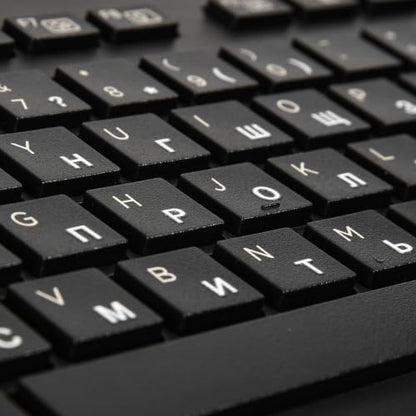 2PCS Ukrainian Keyboard Letter Stickers: Ukraine Keyboard Letters Replacement Sticker, Borderless Characters Alphabet for Laptop Computer PC Desktop, Peel-Off Film, Leave Letters - size: Ukrainian