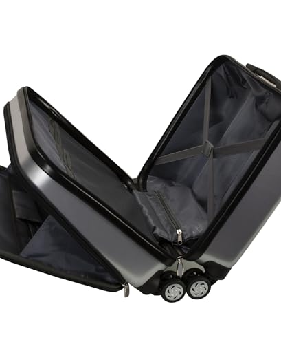 Rockland Revolution Hardside Rolling Computer Case, Carry-On, Silver - color: Silver