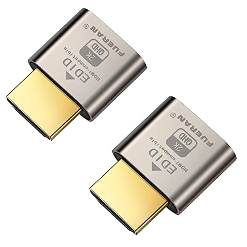 Dummy Plug,Headless Ghost Display Emulator HDMI-Compatible（Fit Headless-1920x1080 New Generation@60Hz）-2Pack - color: HDMI 2.0-2K-2P