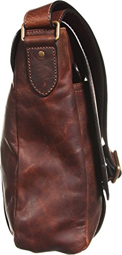 Frye Logan Messenger Dark Brown Antique Pull Up One Size - color: Dark Brown Antique Pull Up
