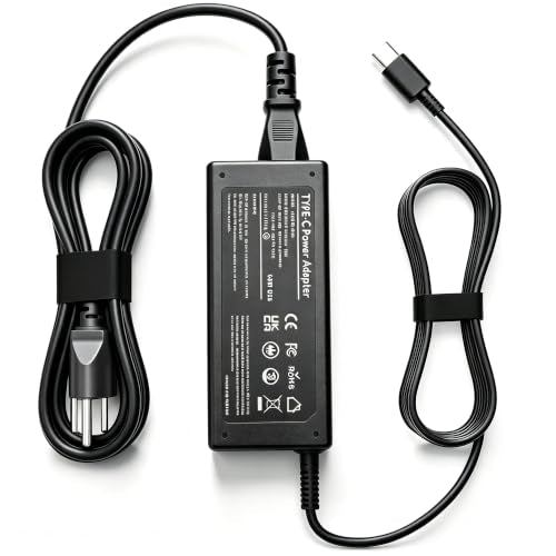65W USB C Laptop Charger Compatible with Lenovo Thinkpad Laptop Charger | 65W USB C Charger T14 T14s X1 Think pad, Yoga Computer Charger 7i, 65 Watt Replacement Type C Chromebook Power Cord Adapter