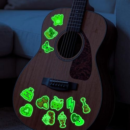 60 Pcs Funny Water Bottle Stickers for Kids Glow in The Dark | Cute Cartoon Laptop Decals, Waterproof Vinyl Sticker for Luggage Scrapbook Skateboard Phone Case DIY - color: Luminescent-492kscp