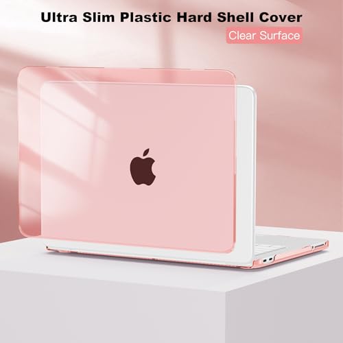 CISSOOK for MacBook Neo 13 inch Case 2026 Pink A3404 with A18 Pro Chip | 5in1 Set Hard Shell Case, Keyboard Cover, Screen Protector, Scratch Resistant, Ultra-Thin, for Students & Office - color: Crystal Pink