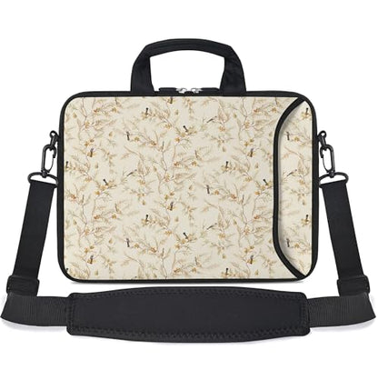17 inch Laptop Shoulder Bag Carrying Case with Handle Fits 15.6/16/17/17.3/17.4 inch Laptop Notebook (Branches Birds, 16-17.3 inch) - color: Branches Birds