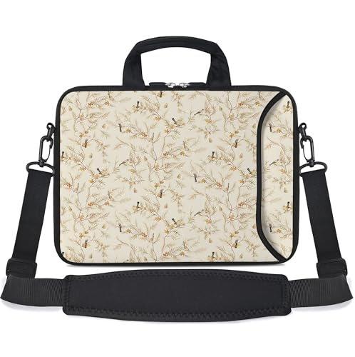 17 inch Laptop Shoulder Bag Carrying Case with Handle Fits 15.6/16/17/17.3/17.4 inch Laptop Notebook (Branches Birds, 16-17.3 inch) - color: Branches Birds