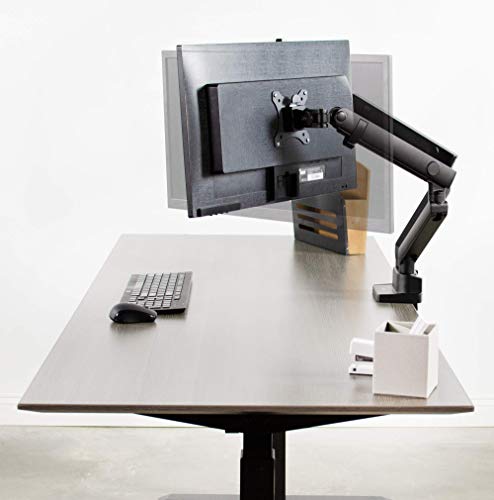 VIVO Premium Aluminum Full Motion Dual Monitor Desk Mount Stand with Lift Engine Arm, Fits Ultrawide Screens up to 35 inches, STAND-V102BB - size: Dual monitor, style: Standard
