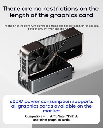 AOOSTAR AG02 OCuLink eGPU Dock with 800W PSU and USB4 Port, External GPU Docking Station for Windows 11 Mini PCs, Laptops and Gaming Handhelds, GPU Not Included
