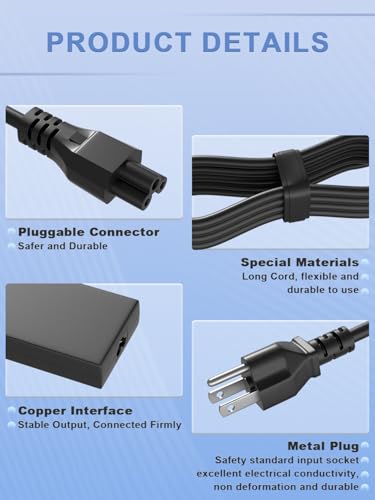 180W Charger Compatible with Dell G16 G15 G7 G5 G3 Series 7620 5510 5511 5515 5525 5521 7500 7588 Laptop Power Adapter with 7.4mm x 5.0mm tip Cable for Home Office and Travel
