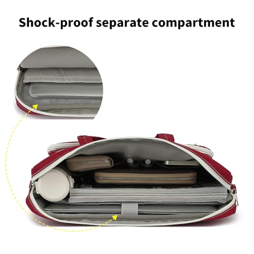 15-15.6 inch Laptop Shoulder Bag, for MacBook Pro 16, Hp Lenovo Dell 14 inch Waterproof Messenger Bag Case Sleeve (Wine red) - color: Wine Red, size: 15 inch/15.6 inch