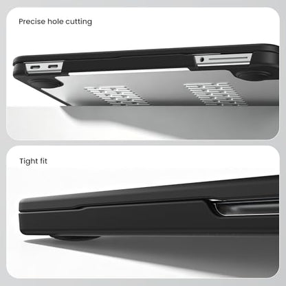 BlueSwan for MacBook Neo Case 13 Inch 2026, Model A3404 A18 Pro Chip | Anti-Crack Rugged TPU Bumper, Anti-Scratch Hard Shell Protective Cover for MacBook Neo 13" with Mac Neo Accessories - color: Frosted Clear